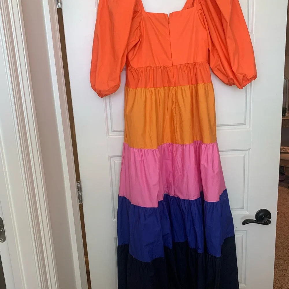 Farm Rio Tiered Color Block Maxi Dress - Picture 3 of 7